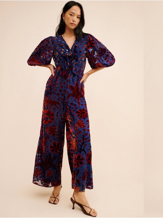 FARM Rio Pants - FARM Rio Jaguar Velvet Jumpsuit